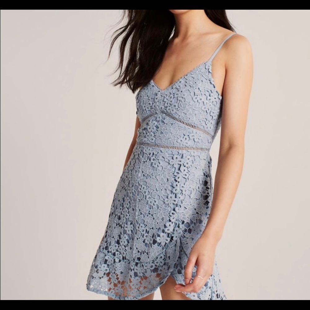 Abercrombie & Fitch baby blue lace dress, XS
